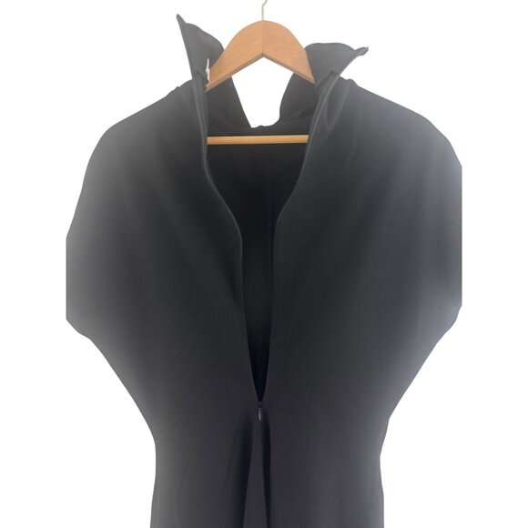 Rosetta Getty Funnel Neck Torqued Knit Top Fit & Flare Black Size L New $625.00 - Picture 10 of 15